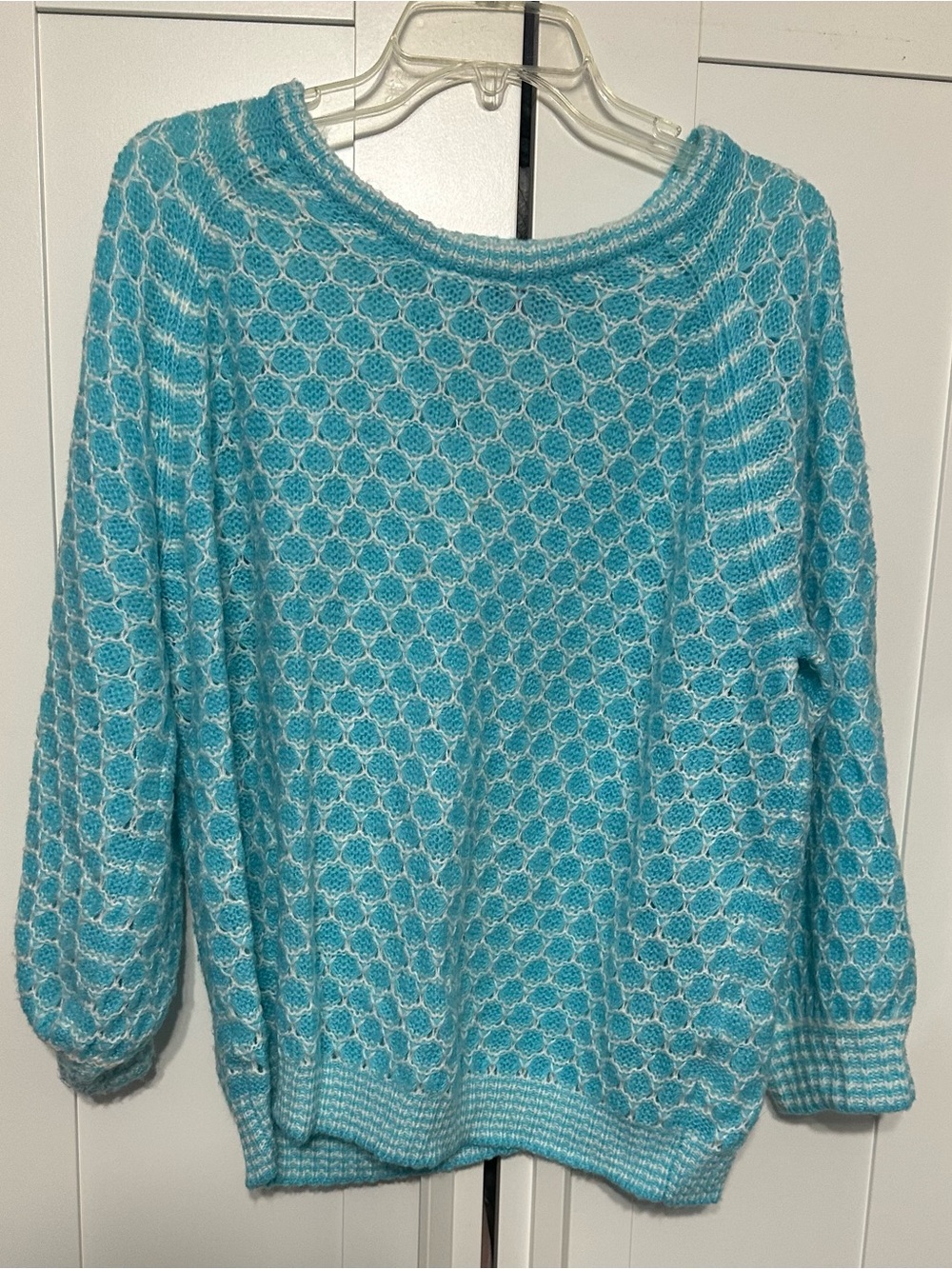 Blue & White Knit Sweater